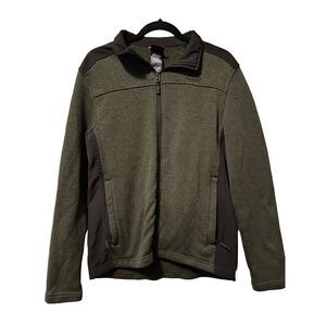 Gerry Mens Long Sleeve Lined Full Zip Green Black Jacket Sz M Medium